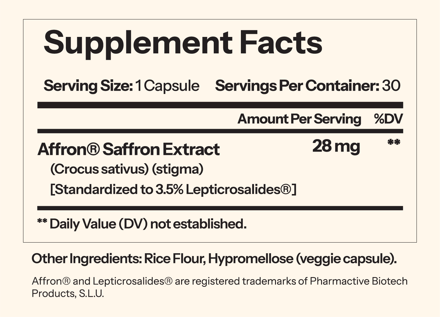 Volume 01 saffron supplement product details